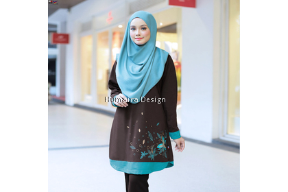 Tshirt Muslimah Humaira Aleena (Deep Choc) - HD320